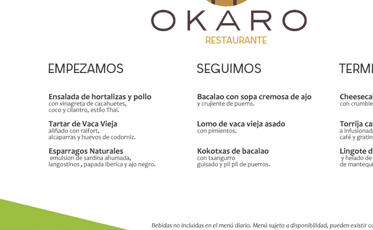 Diseño Carta Menú Restaurante