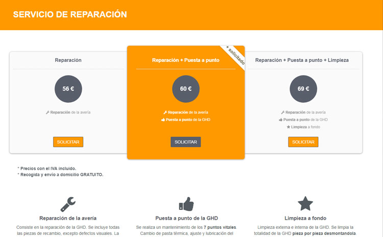 Web Reparaciones GHD